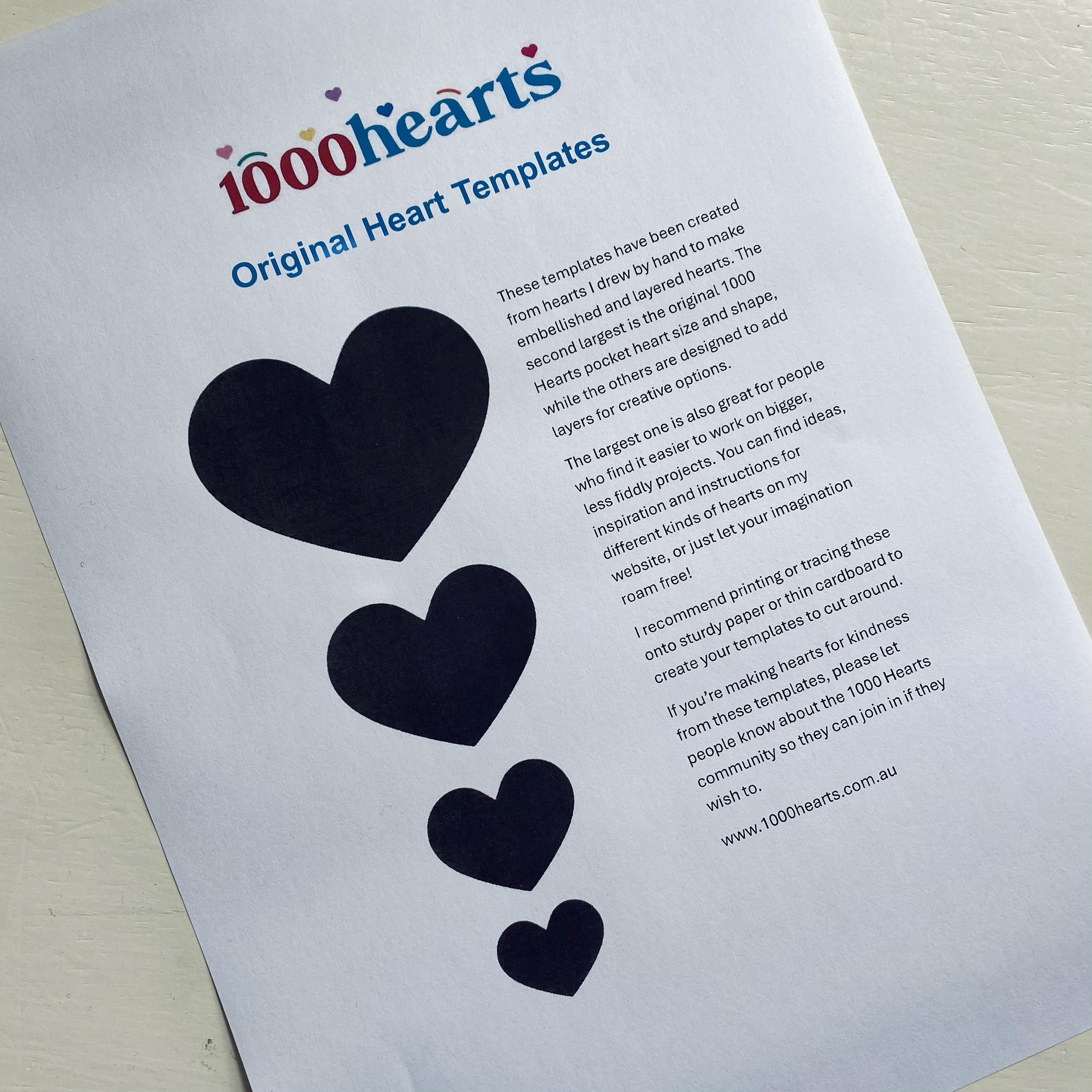 Template - set of 4 PDF
