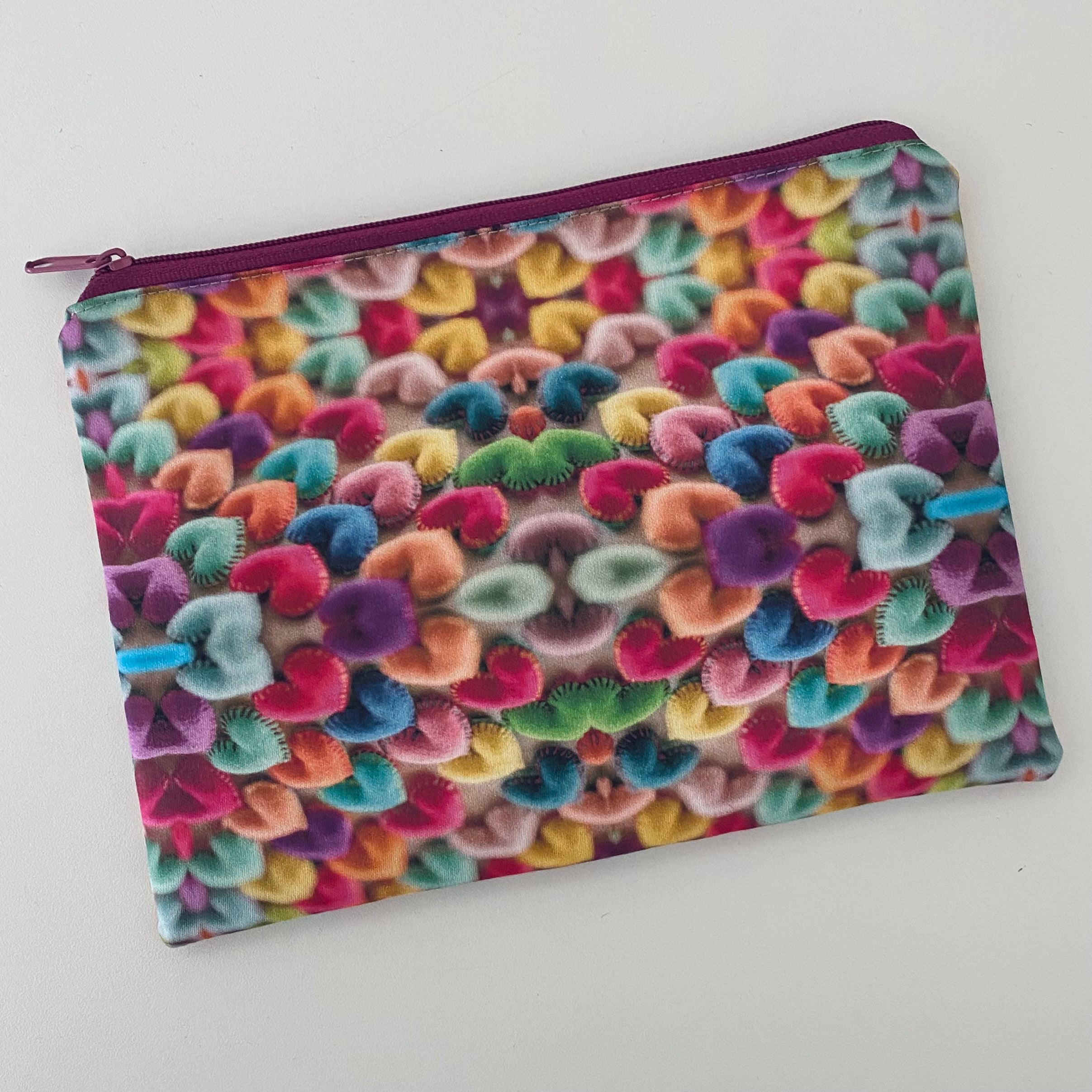 Pouch with Heart Print