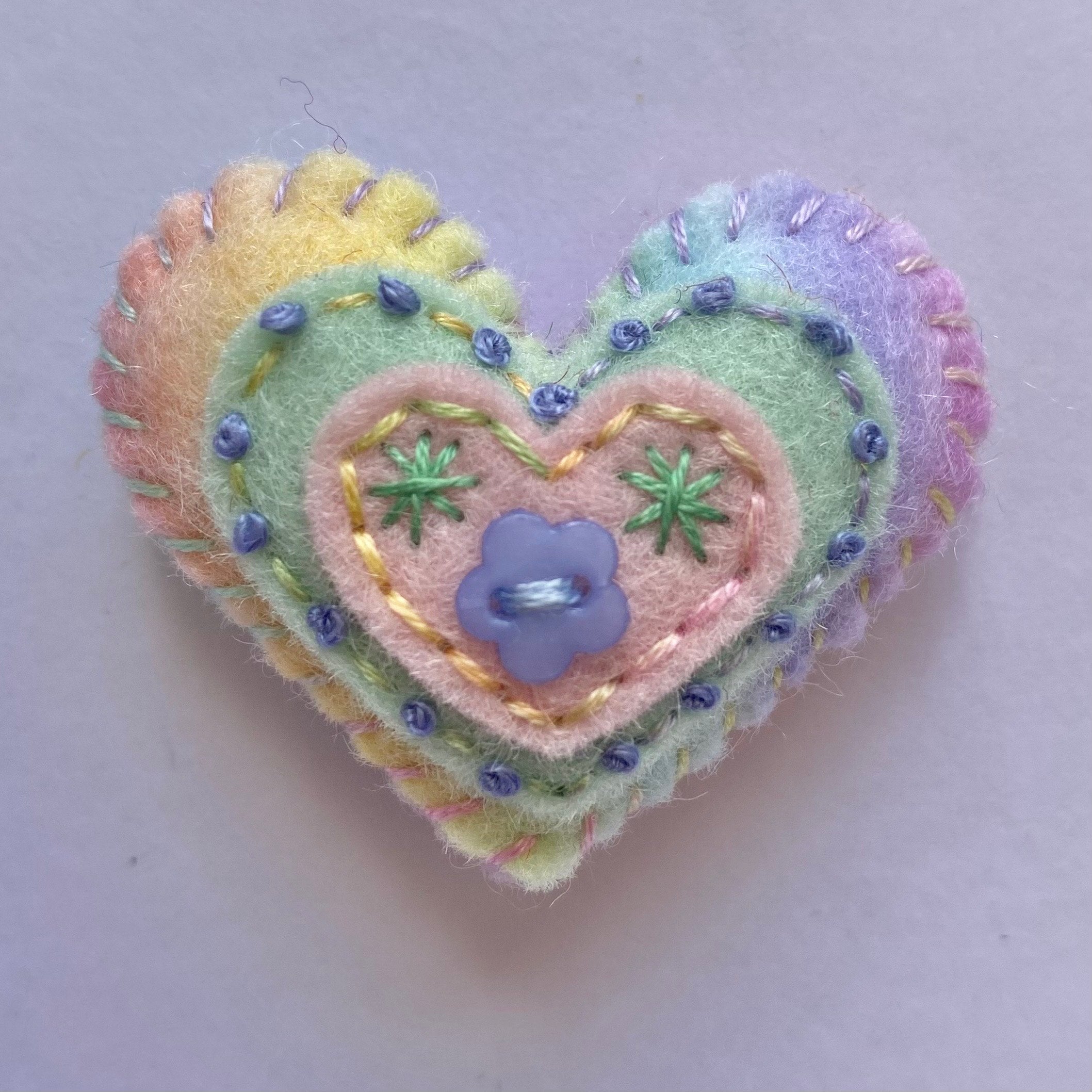 Pocket Heart - Embellished (4.5cm)