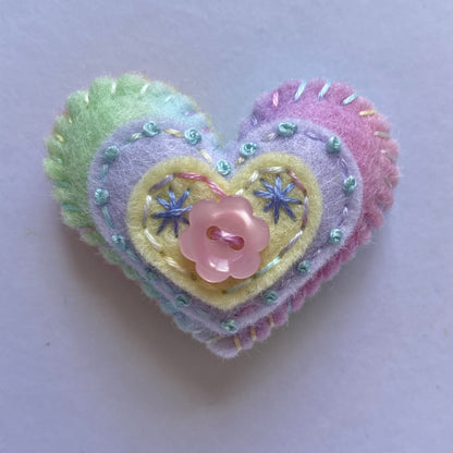 Pocket Heart - Embellished (4.5cm)