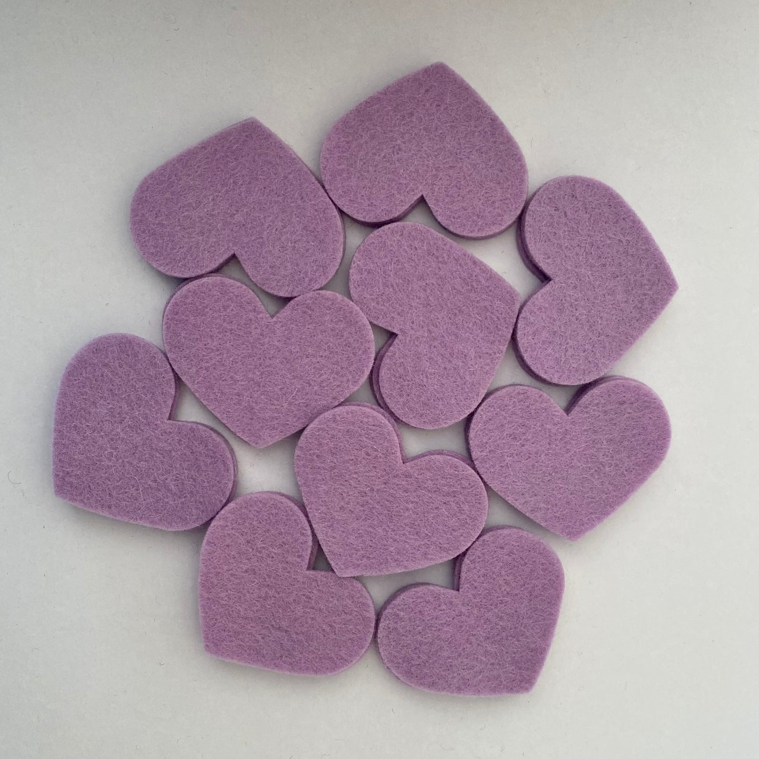 Pre-Cut Hearts (50) - Single Colour