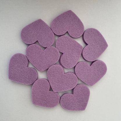 Pre-Cut Hearts (50) - Single Colour