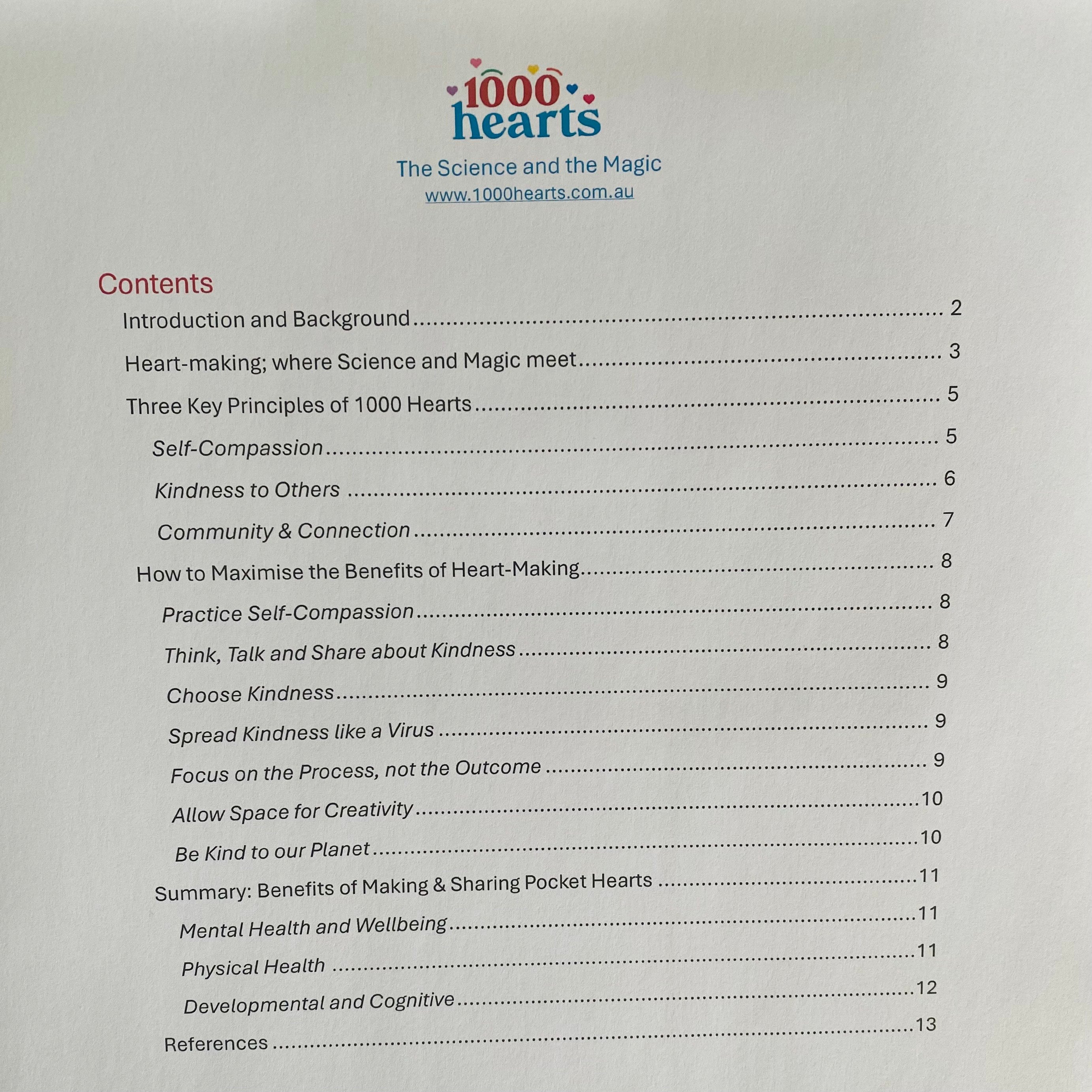 Research Paper - The Science and the Magic of 1000 Hearts