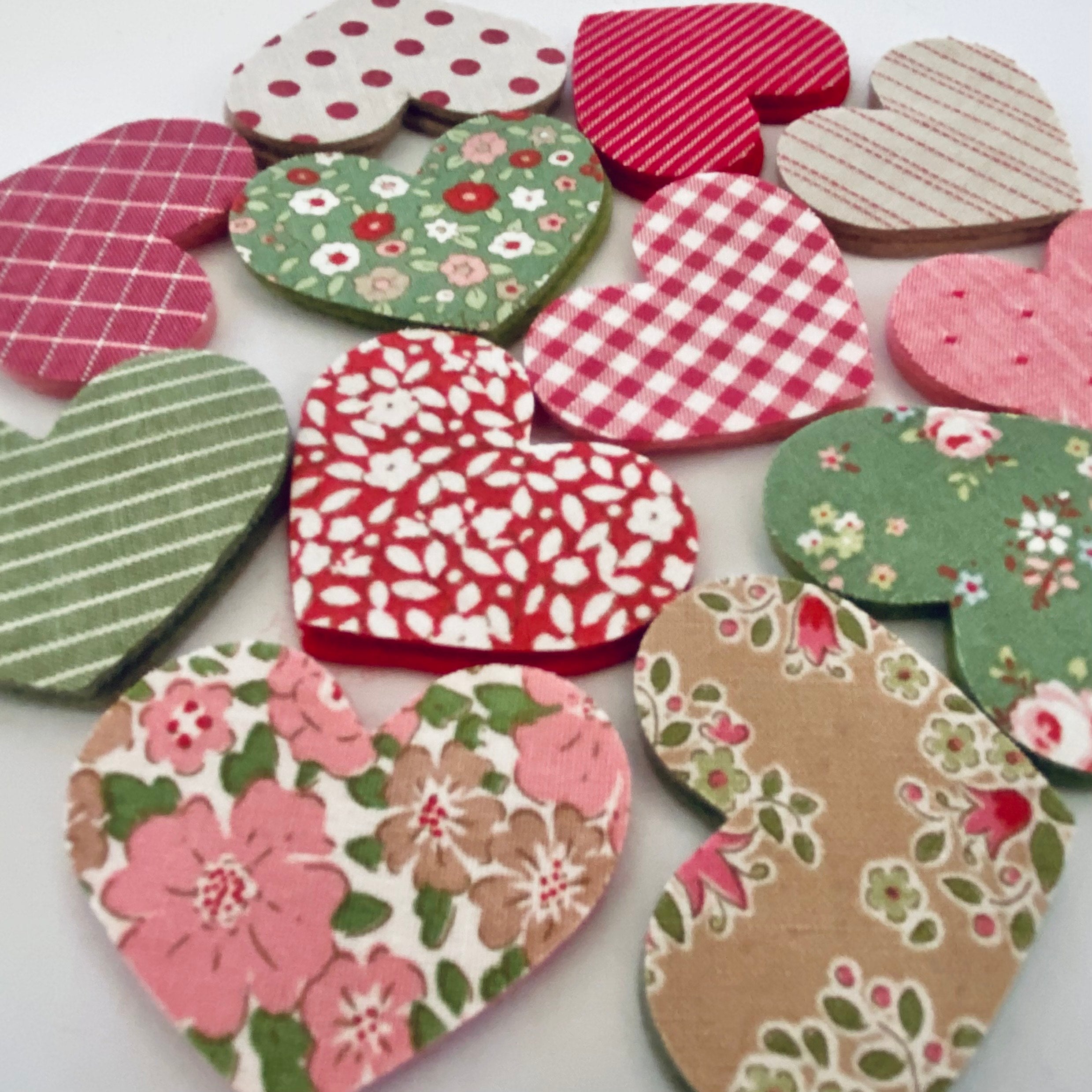 Pre-Cut Hearts - Fabric (Various)
