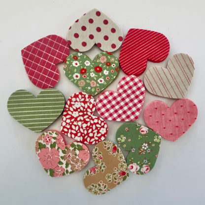 Pre-Cut Hearts - Fabric (Various)