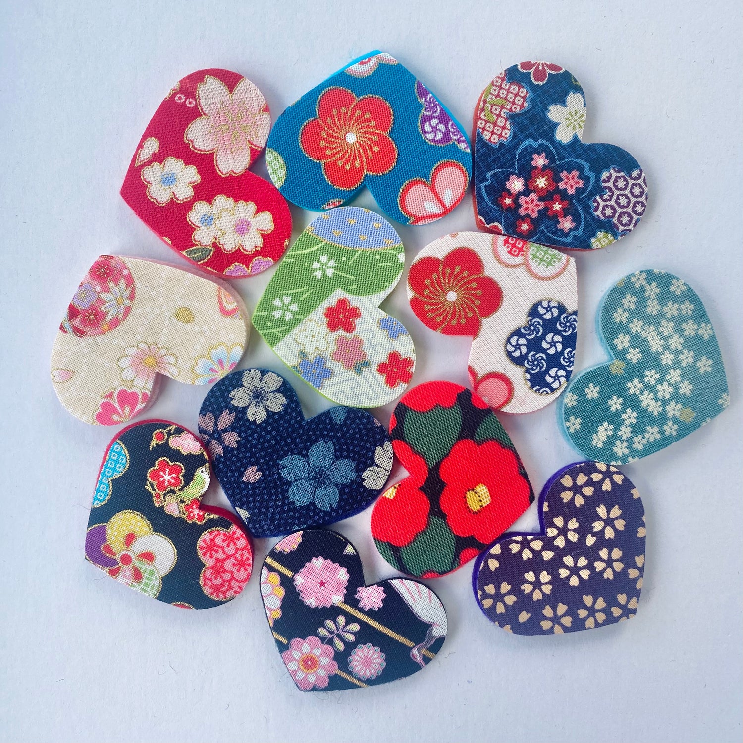Pre-Cut Hearts - Fabric (Various)
