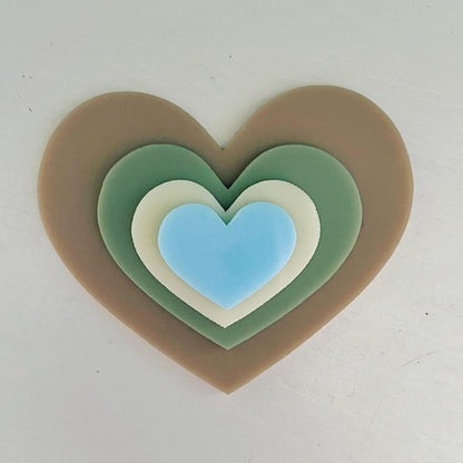 Set of Four Heart Templates