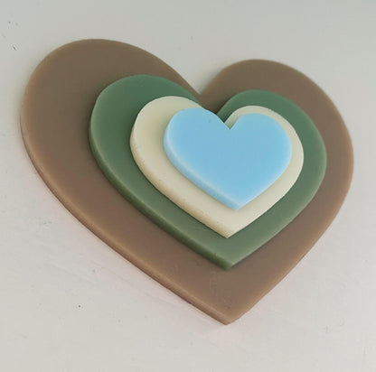 Set of Four Heart Templates