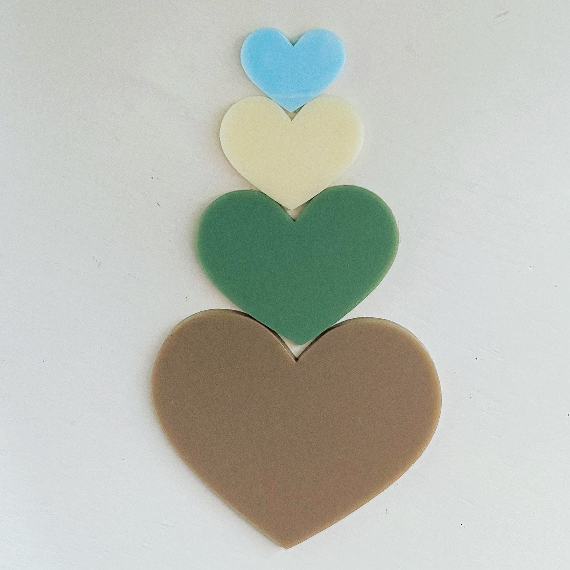 Set of Four Heart Templates