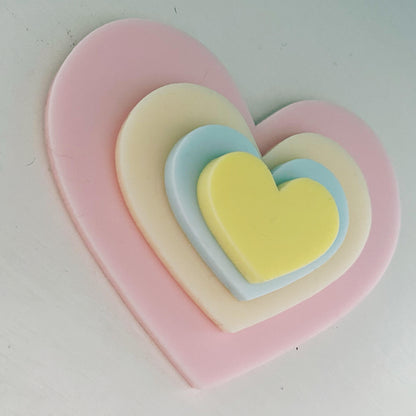 Set of Four Heart Templates