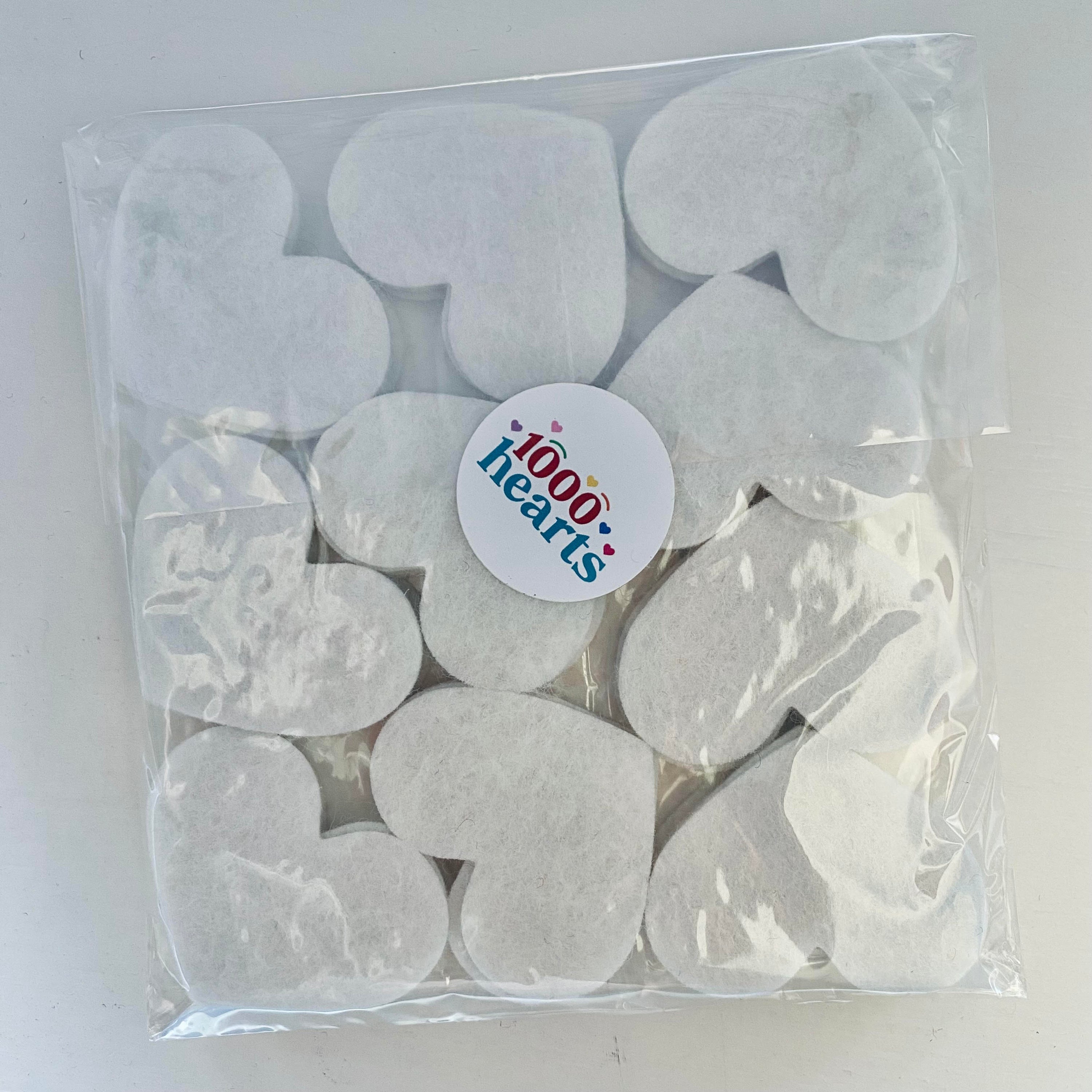 Pre-Cut Hearts (50) - Single Colour