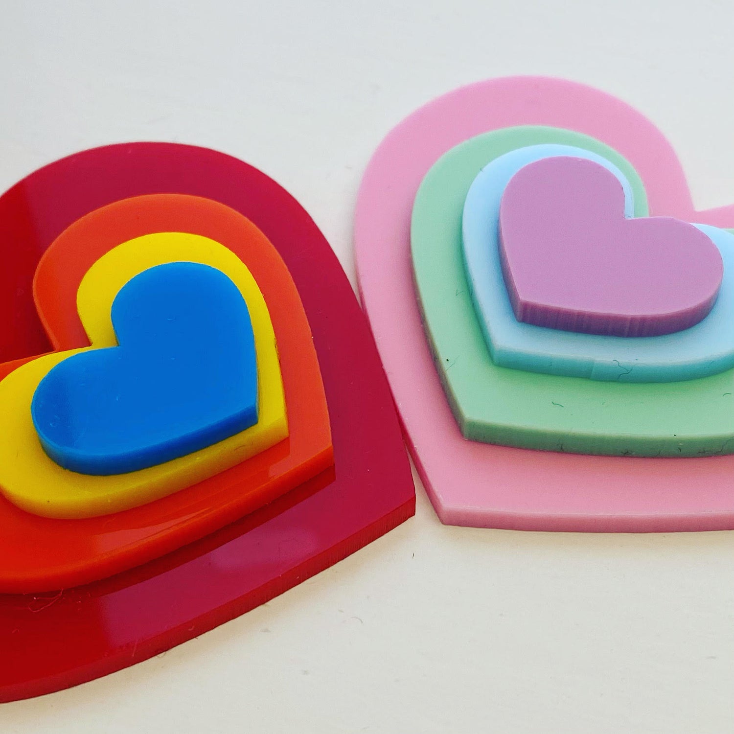 Set of Four Heart Templates