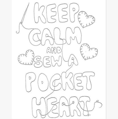 Colouring In &quot;Keep Calm and Sew a Pocket Heart&quot;