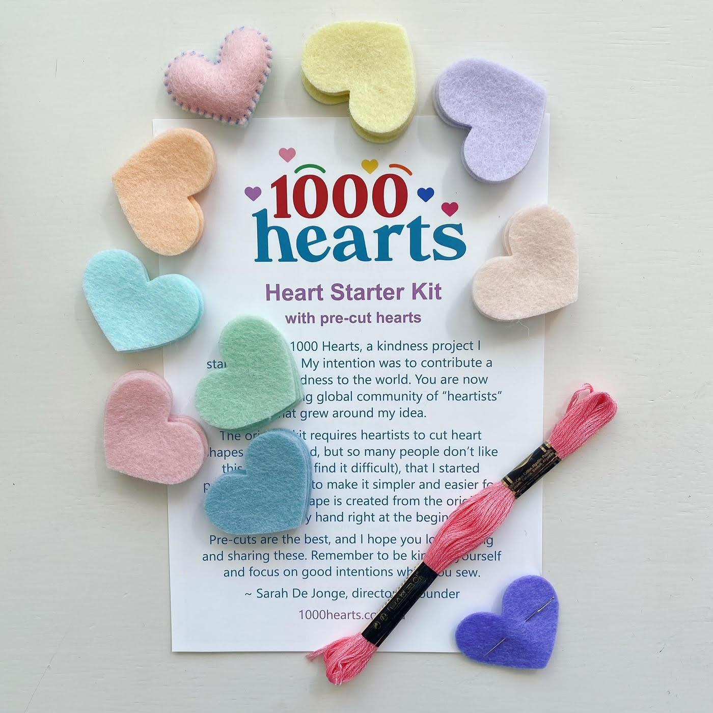 Heart Starter Kit with pre-cut hearts